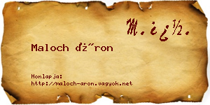 Maloch Áron névjegykártya